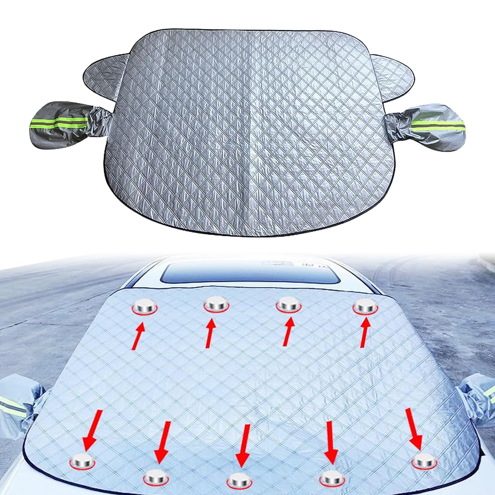 Frontscheibenabdeckung Winter, Sonnenschutz Auto Frontscheibe, Frontscheibenabdeckung Magnet, Auto Windschutzscheibenabdeckung, Autoscheibenabdeckung Abdeckung, für Schnee, Staub, Frost, Hagelschutz Frontscheibenabdeckung Winter, Sonnenschutz Auto Frontscheibe, Frontscheibenabdeckung Magnet, Auto Windschutzscheibenabdeckung, Autoscheibenabdeckung Abdeckung, für Schnee, Staub, Frost, Hagelschutz von Rkllejs