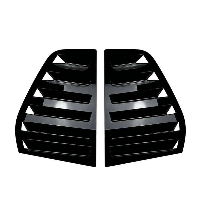 Kompatibel for Golf 5 MK5 Auto Heckjalousie Fenster Seitenverschluss Abdeckung Trim Aufkleber Vent Klavierschwarz von RoOfys
