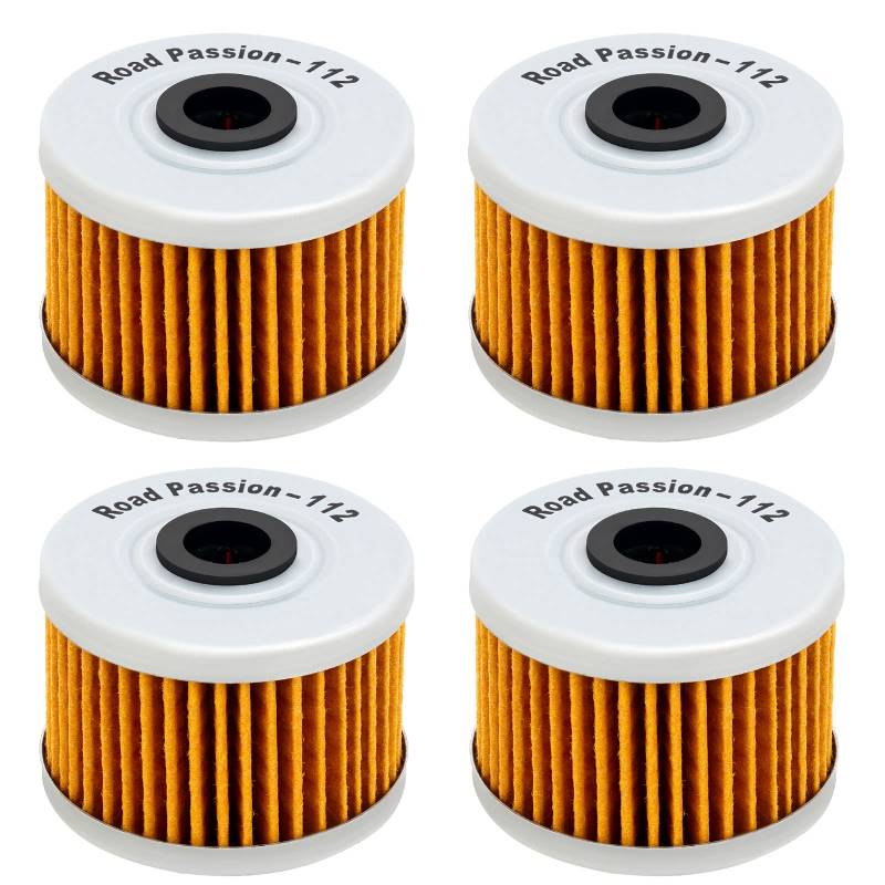 Road Passion Ölfilter für KX450 F 12-15 KLX450 R KFX450 R 08-14 KLX125 10-11 KLX250 S 06-14 KLX250SF 09-10 KLX300 R 96-08 (4 Stück) von Road Passion