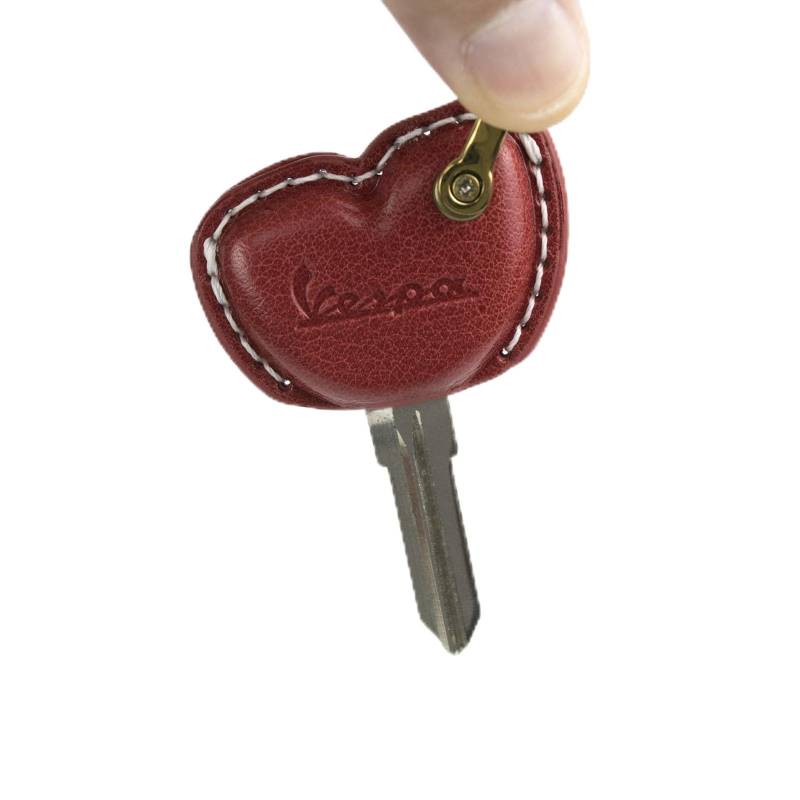 Schlüsselanhänger kompatibel mit Piaggio Vespa Motorrad Schlüssel Vespa GTS300 200 125, Vespa LX150 Medley150, Rot, Smal von RoadMad