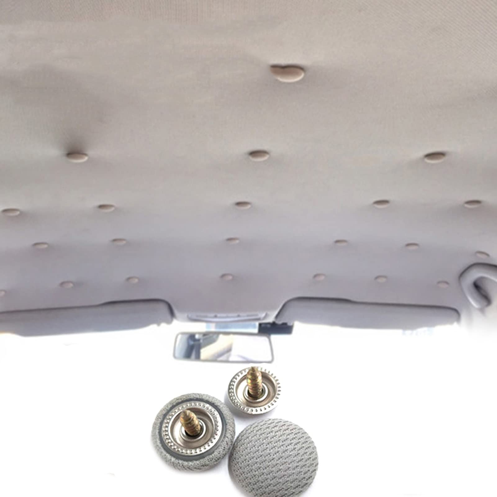 1 Set Car Proof Reparatur Headliner Reparaturknöpfe und Nieten, 50 PCS Schnallen 50pcs Autodach -Schnappschnitte für das Autokleid für das Auto in der Autokleidung Hellgrau Autodach -Kit 1 Set Car Proof Reparatur Headliner Reparaturknöpfe und Nieten, 50 PCS Schnallen 50pcs Autodach -Schnappschnitte für das Autokleid für das Auto in der Autokleidung Hellgrau Autodach -Kit von Roadoor
