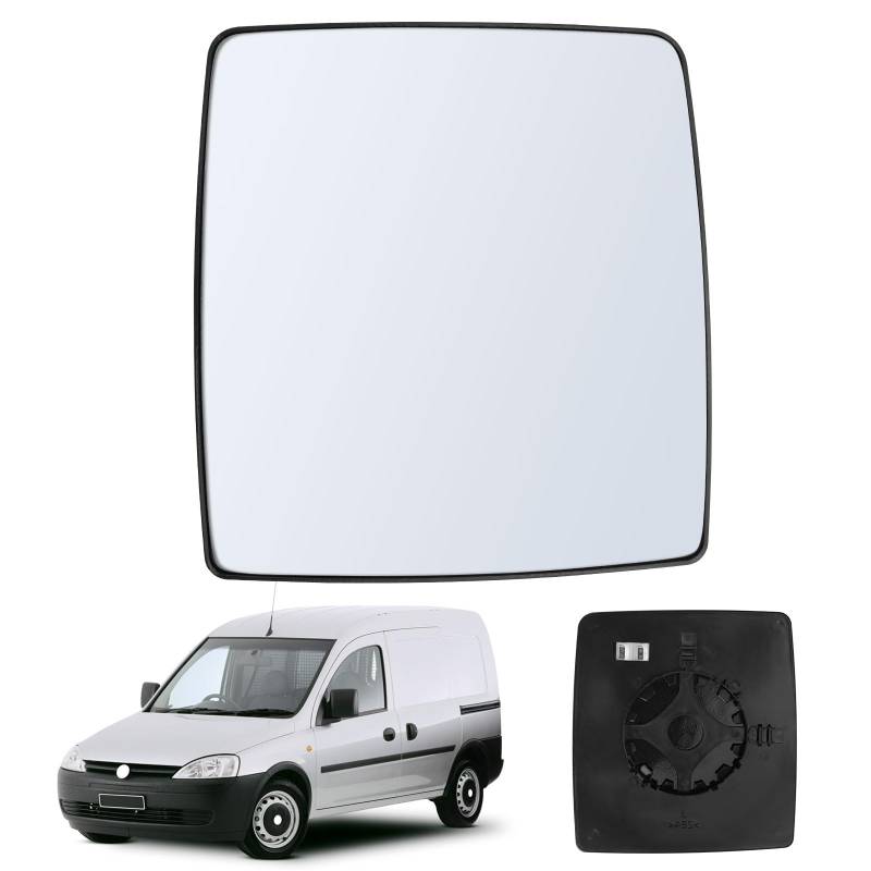 Beheiztes Spiegelglas, Außenspiegelglas Beheizt Kompatibel mit Opel/Vauxhall Combo C 2002-2012, Combo D 2012-2018, Insignia A 2008-2017, Rückspiegel Glas Beheiztes (Combo C-Left) von Roadtime