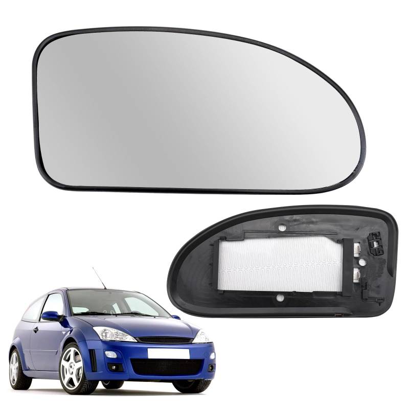 Beheiztes Spiegelglas, Außenspiegelglas Kompatibel mit Ford KA MK2 2008-2016, MK1 1996-2008, Focus MK1 1998-2004, Rückspiegel Glas Beheiztes (Focus MK1-Rechts) von Roadtime