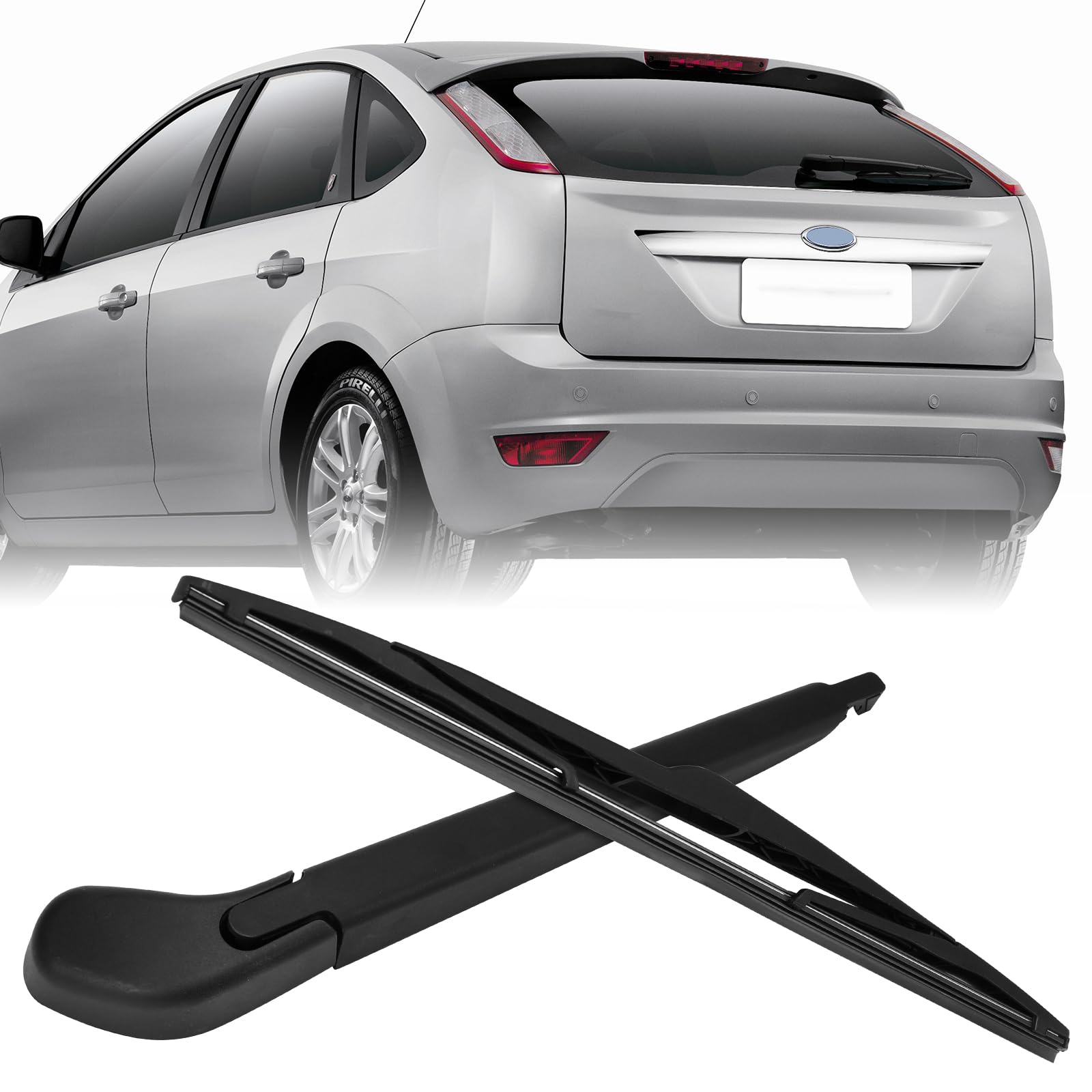 Heckscheibenwischer, Scheibenwischerblattsatz, Heckscheibe Scheibenwischer Kompatibel mit Ford Focus MK3 Hatchback 2011-2018/ Focus Hatchback 2006-2010 (Fits Ford Focus Hatchback) von Roadtime