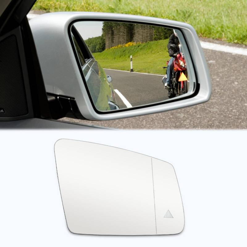 Weitwinkel Heizbar Außenspiegelgläser Kompatibel mit Mercedes Benz A B C E-Klasse W176 W246 W204 W212 GLA CLA CLS, Toter-Winkel-Warner Rückspiegelglas (Right) von Roadtime