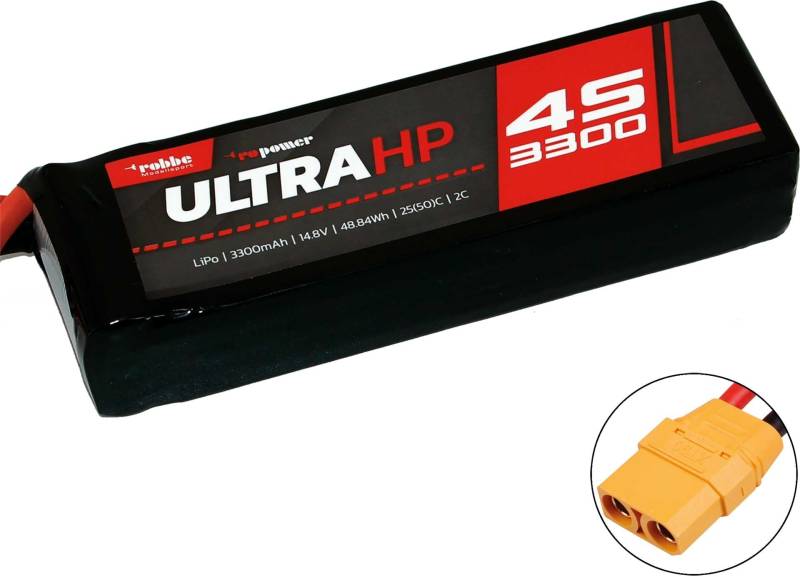 Robbe Modellsport RO-POWER ULTRA HP 3300MAH 14,8 VOLT 4S 25(50) C LIPO AKKU von Robbe Modellsport