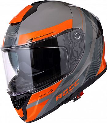 Rocc 862, Integralhelm - Grau/Orange - 3XL von Rocc