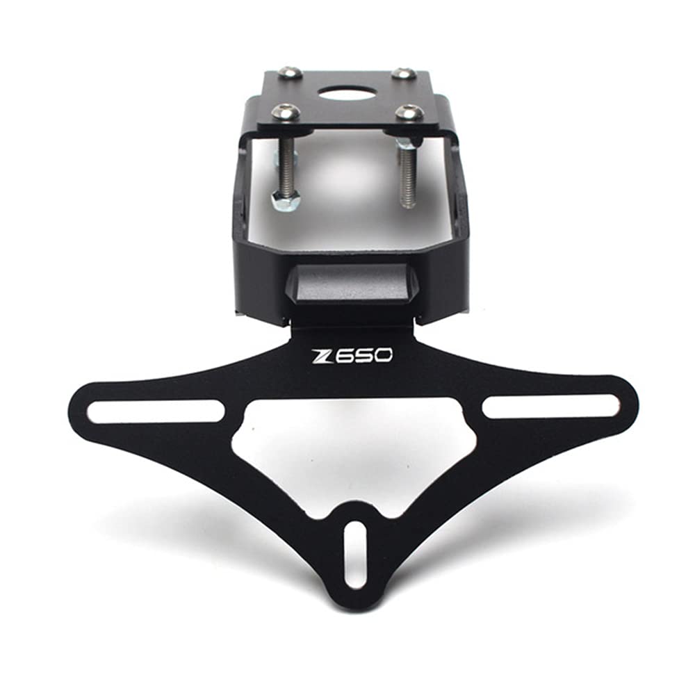 Motorrad-Rückwand für Kawasaki Ninja 650 Z650 2017–2021, Motorrad Kennzeichenhalter, Kotflügel-Eliminator, Halterung mit LED-Kennzeichenbeleuchtung (Z650) von RockMute
