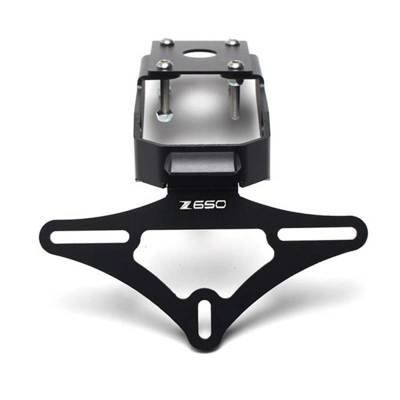 Motorrad-Rückwand für Kawasaki Ninja 650 Z650 2017–2021, Motorrad Kennzeichenhalter, Kotflügel-Eliminator, Halterung mit LED-Kennzeichenbeleuchtung (Z650) von RockMute