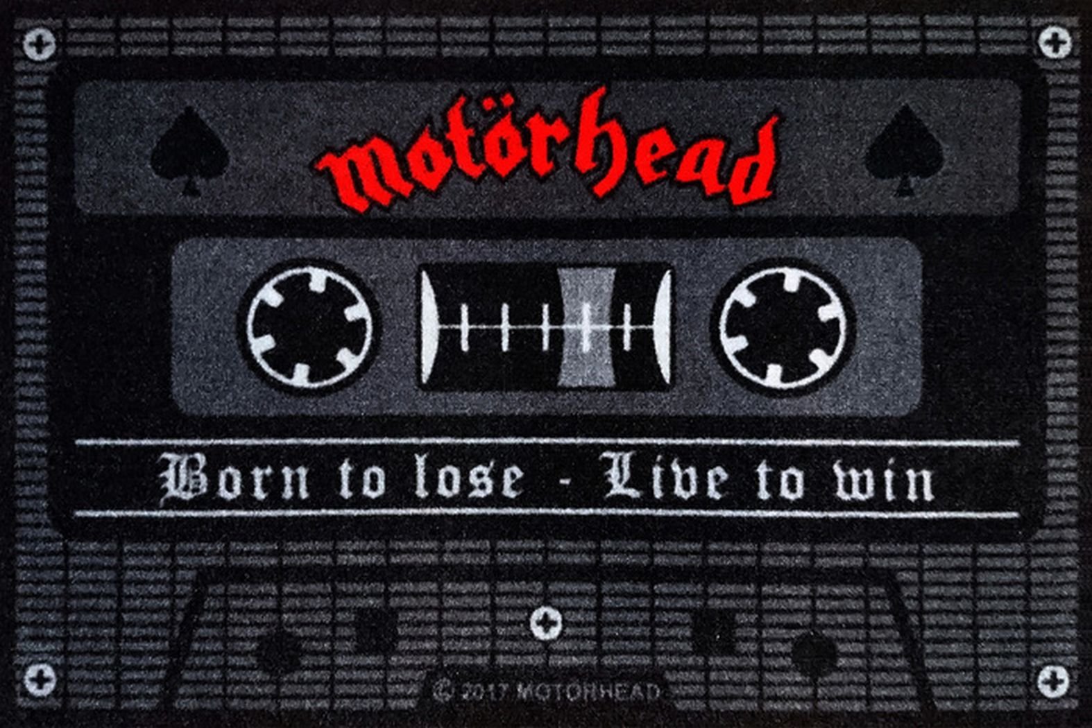 Fußmatte - Motörhead - Tape (100967-Nr.131), 60x40cm, rutschfeste Rückseite, Motiv wählbar, (mit kleinem gratis Geschenk) (Motörhead - Tape) von Rockbites