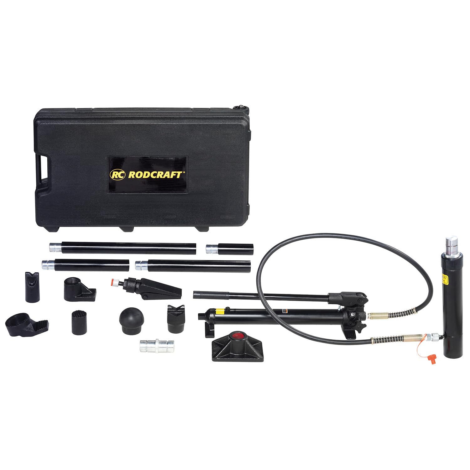 Rodcraft HRS04 Werkzeug-Set: Vollhydraulischer Richtsatz, Kapazität 4 Tonnen, 17-teiliges Set, im Kunststoffkoffer, 2-stufige Handpumpe (700 bar), einfache Montage durch gewindelose Verbindungen Rodcraft HRS04 Werkzeug-Set: Vollhydraulischer Richtsatz, Kapazität 4 Tonnen, 17-teiliges Set, im Kunststoffkoffer, 2-stufige Handpumpe (700 bar), einfache Montage durch gewindelose Verbindungen von Rodcraft