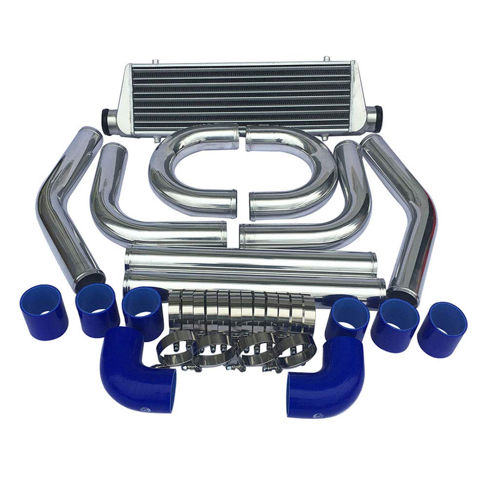 Front Mount intercooler +Aluminum Turbo Intercooler Piping Kit 550 * 180 * 65mm Universal Turbo Intercooler bar&Plate OD:63mm von Rodin