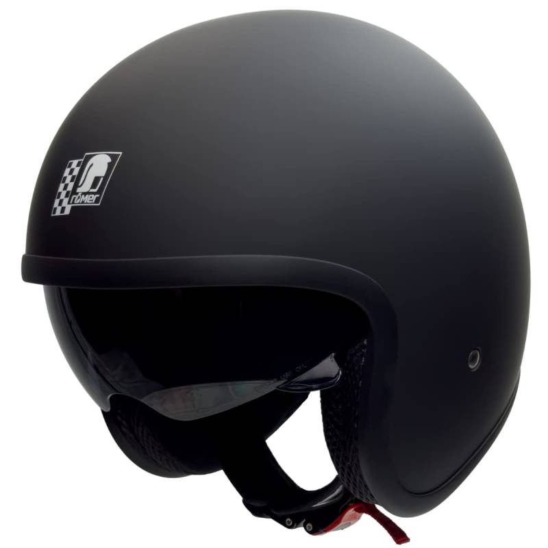 Römer Helmets Motorradhelm Custom, Matt Schwarz, Größe XL von Römer