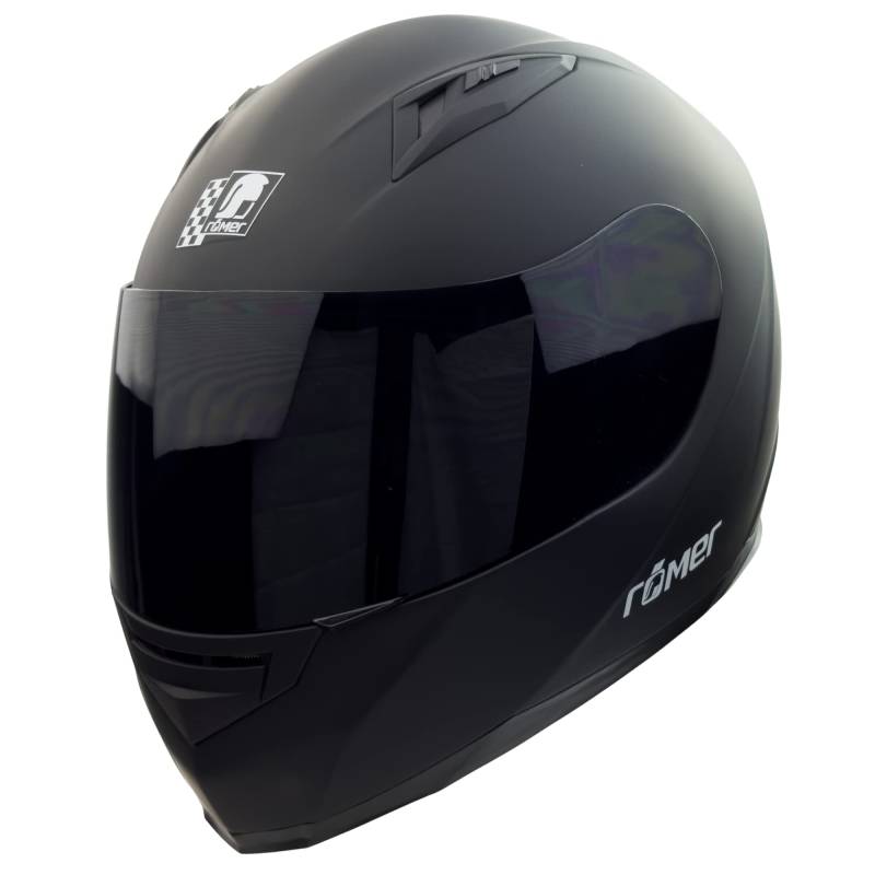 Römer moderner Integralhelm alltagstauglicher Motorradhelm für Damen und Herren, Matt Schwarz, Größe XL von Römer