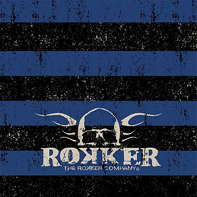 Rokker Bold Stripes, Multifunktionstuch - Schwarz/Blau von Rokker
