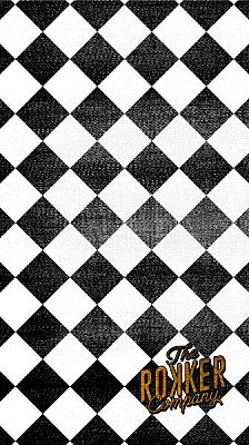 Rokker Checker Board, Multifunktionstuch - Schwarz/Weiß von Rokker