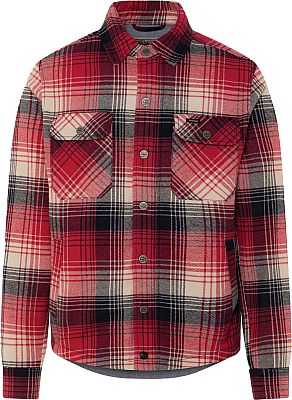 Rokker Houston, Hemd/Textiljacke - Rot/Beige/Schwarz - M von Rokker