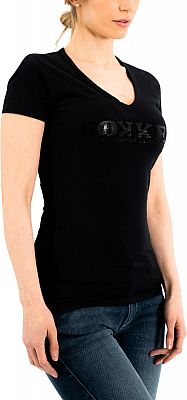 Rokker Lady, T-Shirt Damen - Schwarz/Schwarz - XS von Rokker