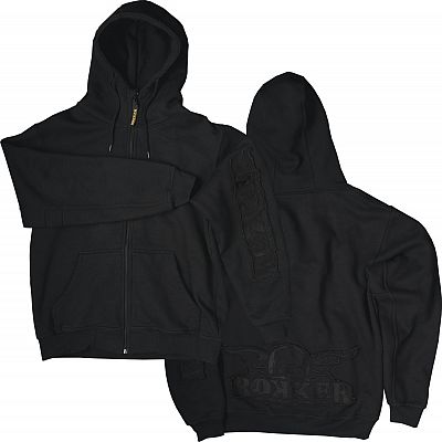 Rokker Logo, Kapuzenjacke Unisex - Schwarz - 3XL von Rokker