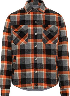 Rokker Memphis, Hemd/Textiljacke - Orange/Beige/Schwarz - XL von Rokker