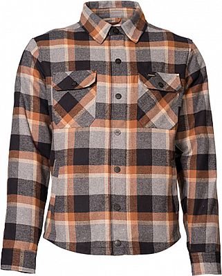 Rokker Memphis Brown, Hemd/Textiljacke - Grau/Schwarz/Braun - S von Rokker