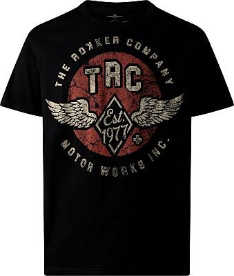 Rokker TRC Wings, T-Shirt - Schwarz/Grau/Rot - XXL von Rokker
