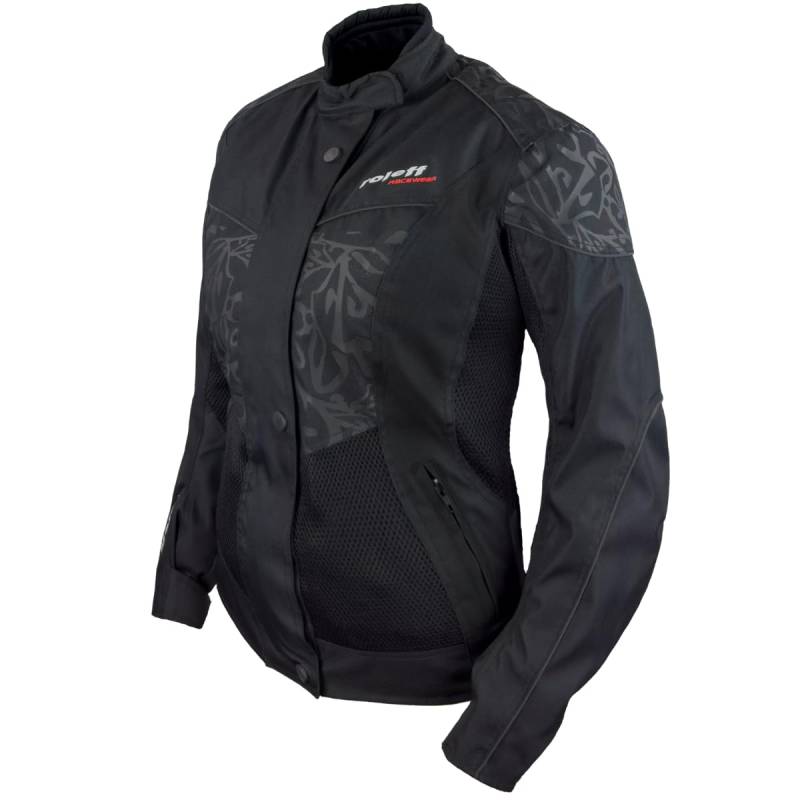 Roleff Racewear Mesh Motorradjacke Lady Messina, Schwarz, Größe L von Roleff Racewear