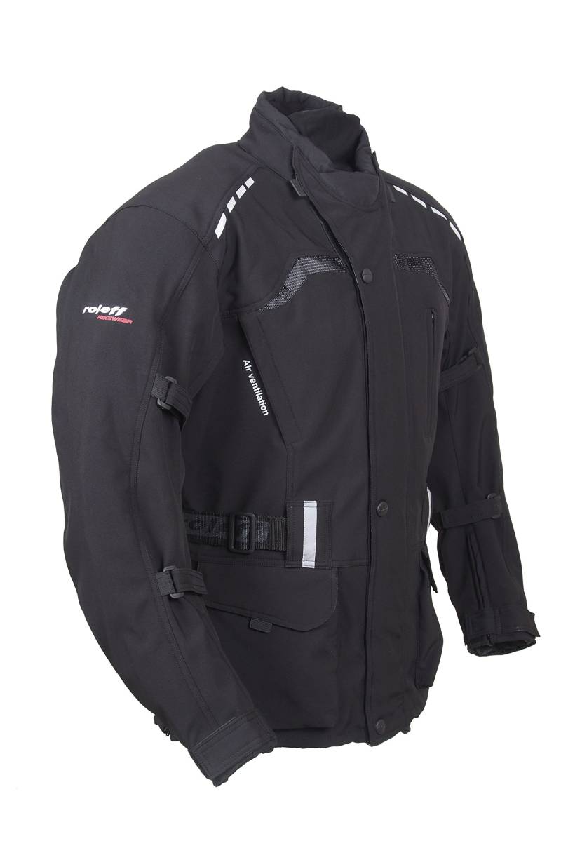Roleff Racewear Unisex 15127 Lange Softshell Motorradjacke mit Protektoren und Klimamembrane, Schwarz, 3XL EU von Roleff Racewear
