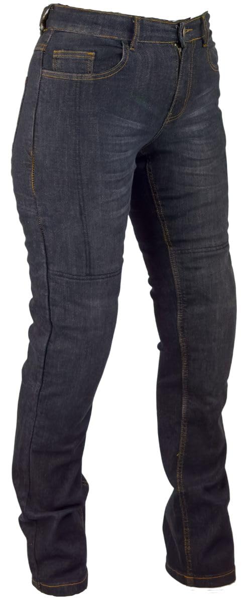 Roleff Racewear Motorradhose Kevlar Jeans für Damen, Schwarz, Größe 26 von Roleff