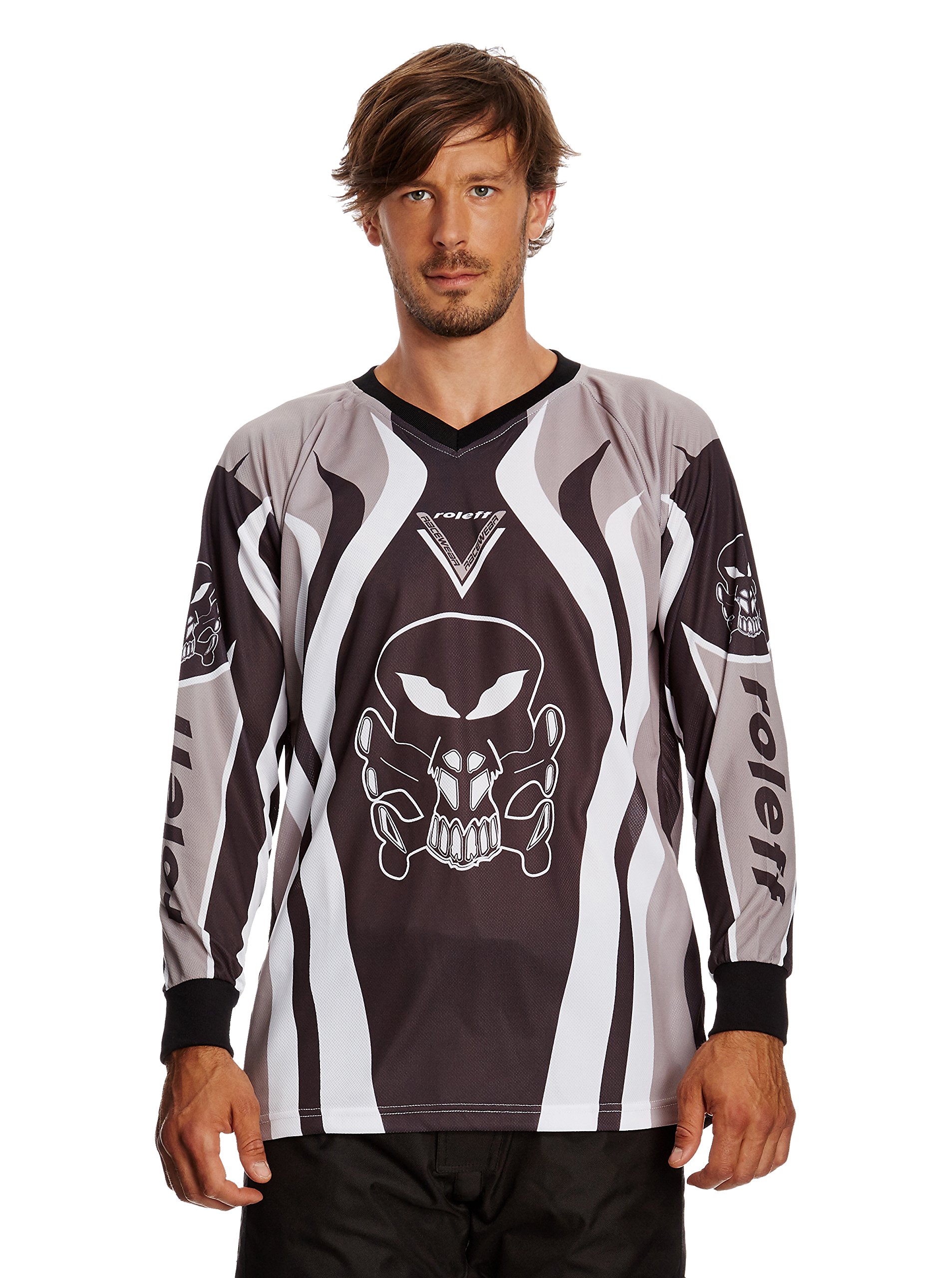 Roleff Racewear Motocross Shirt, Schwarz Grau, Größe L von Roleff