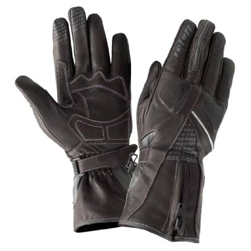 Roleff Racewear Lederhandschuhe für Damen, Schwarz, XL von Roleff