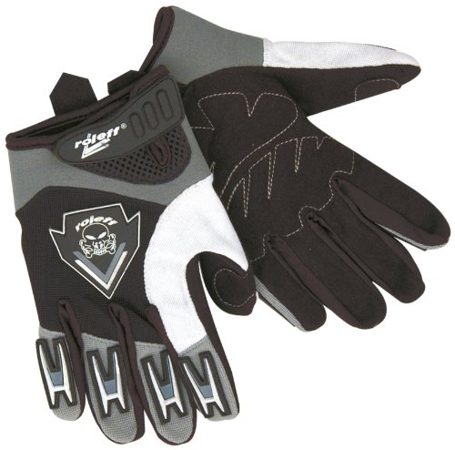 Roleff Racewear Motocross Handschuhe für Kinder, Schwarz/Silber, M von Roleff