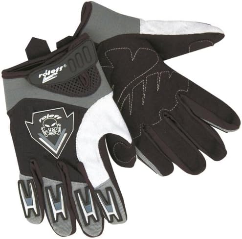 Roleff Racewear Motocross Handschuhe für Kinder, Schwarz/Silber, XS von Roleff