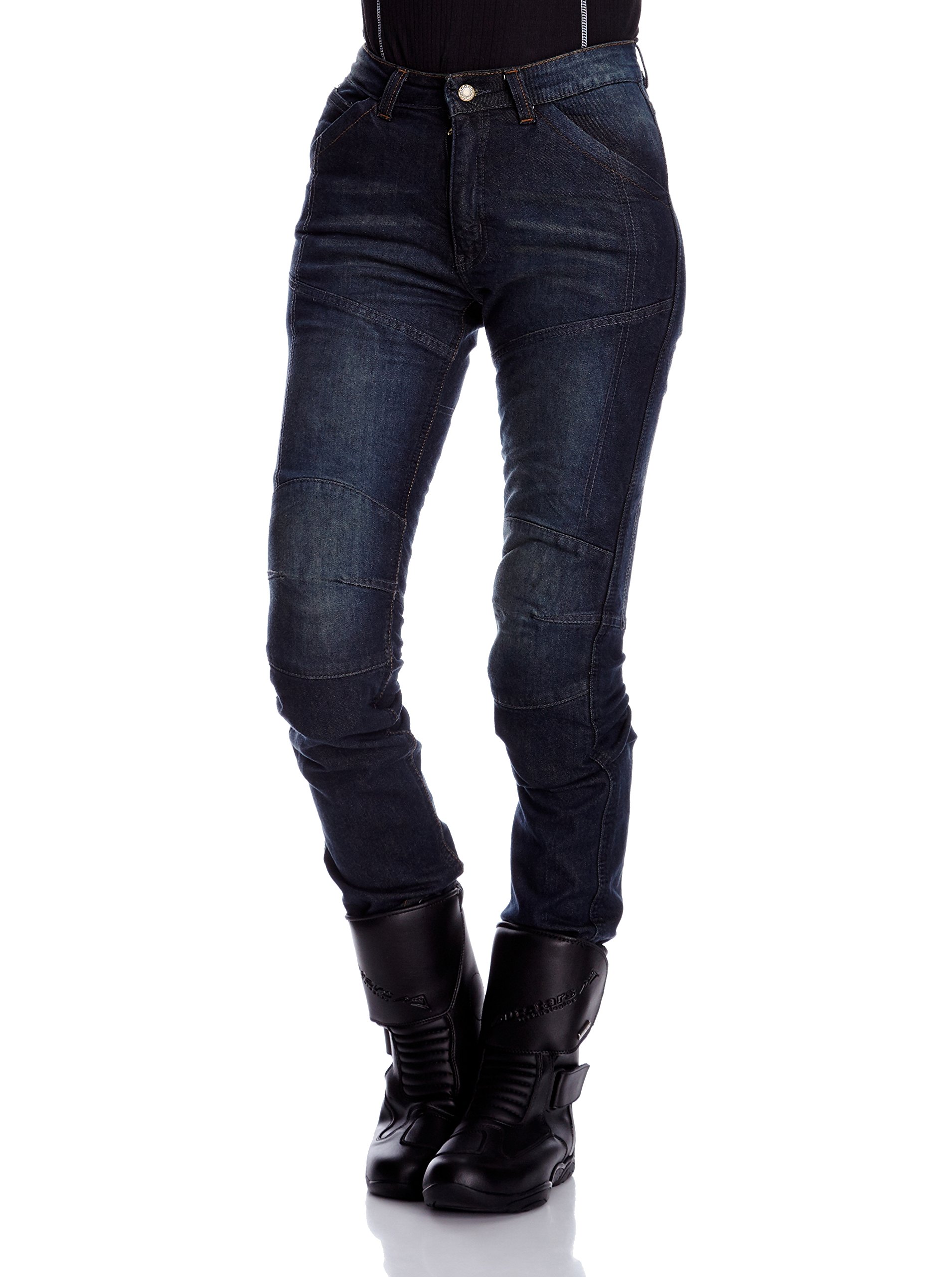 Roleff Racewear Motorradhose Kevlar Jeans für Damen, Blau, Größe 26 von Roleff