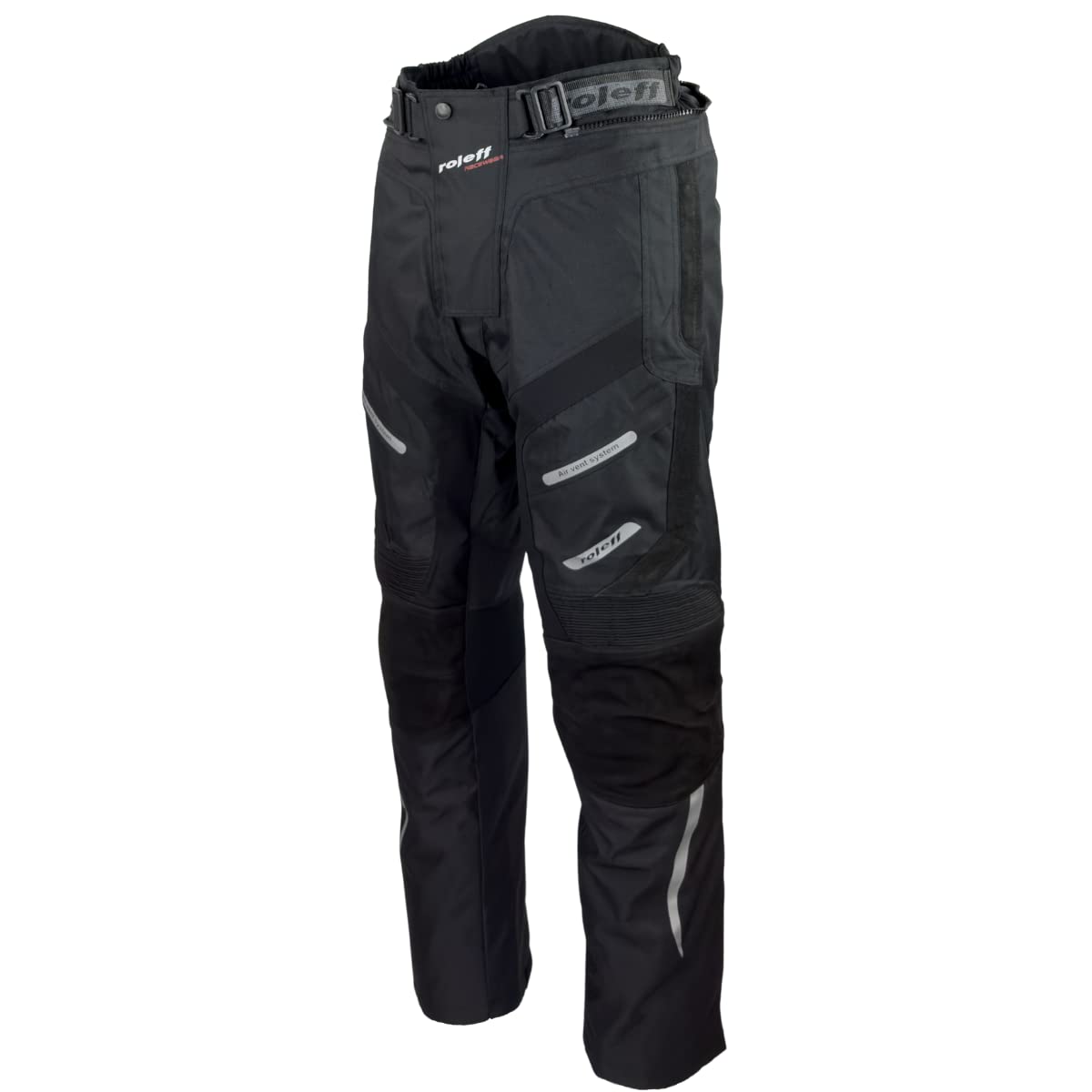 Roleff Unisex 4604 Motorradhose mit Rindslederapplikationen, Schwarz, L EU von Roleff