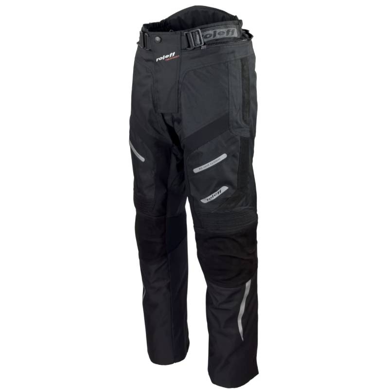 Roleff Unisex Erwachsene 4605 Motorradhose mit Rindslederapplikationen, Schwarz, XL EU von Roleff