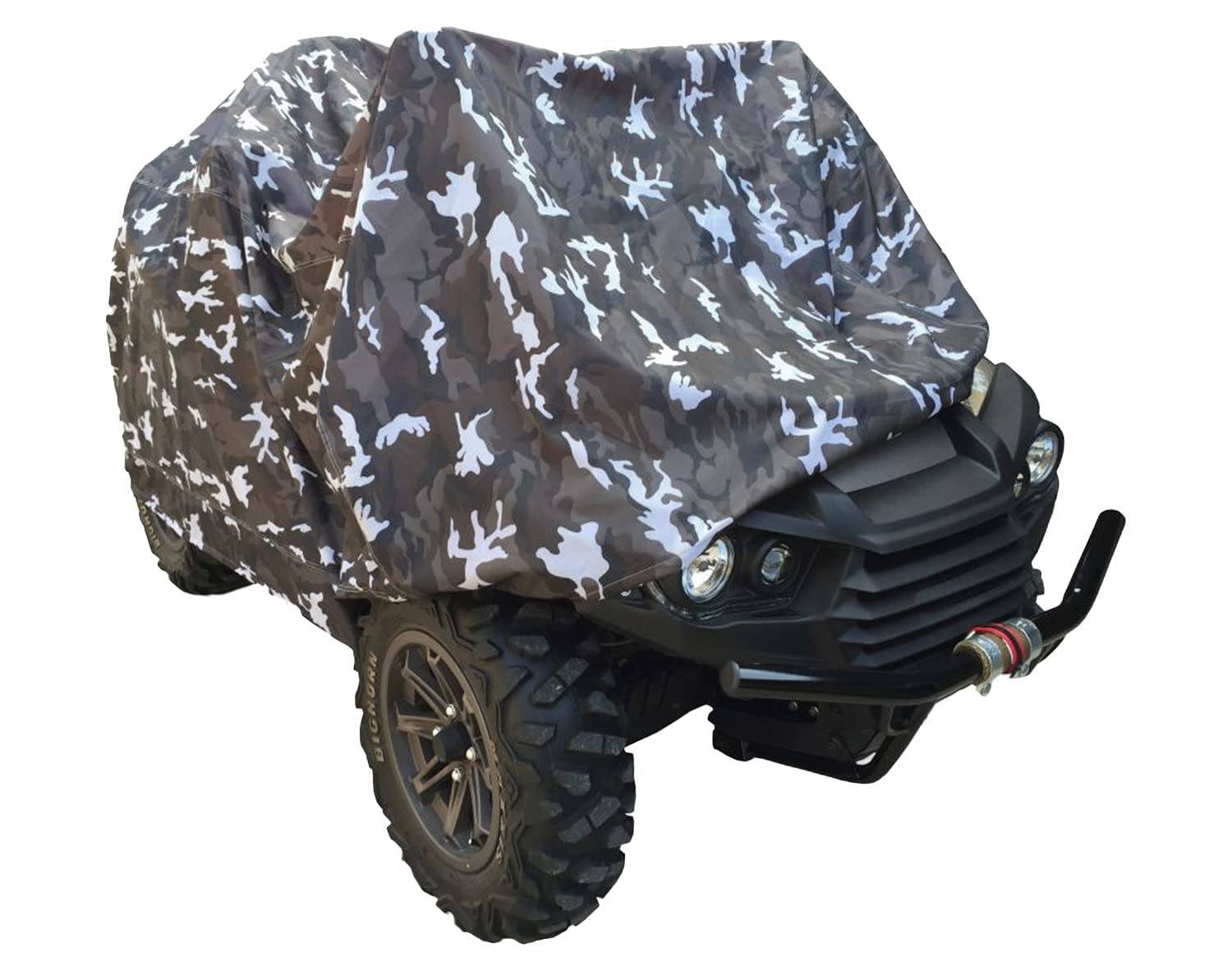 Rolektro Quad ATV Abdeckplane L 220x125x85cm - Fahrzeug Abdeckung Abdeckhaube Schutzhülle Cover Plane Winter Camouflage von Rolektro