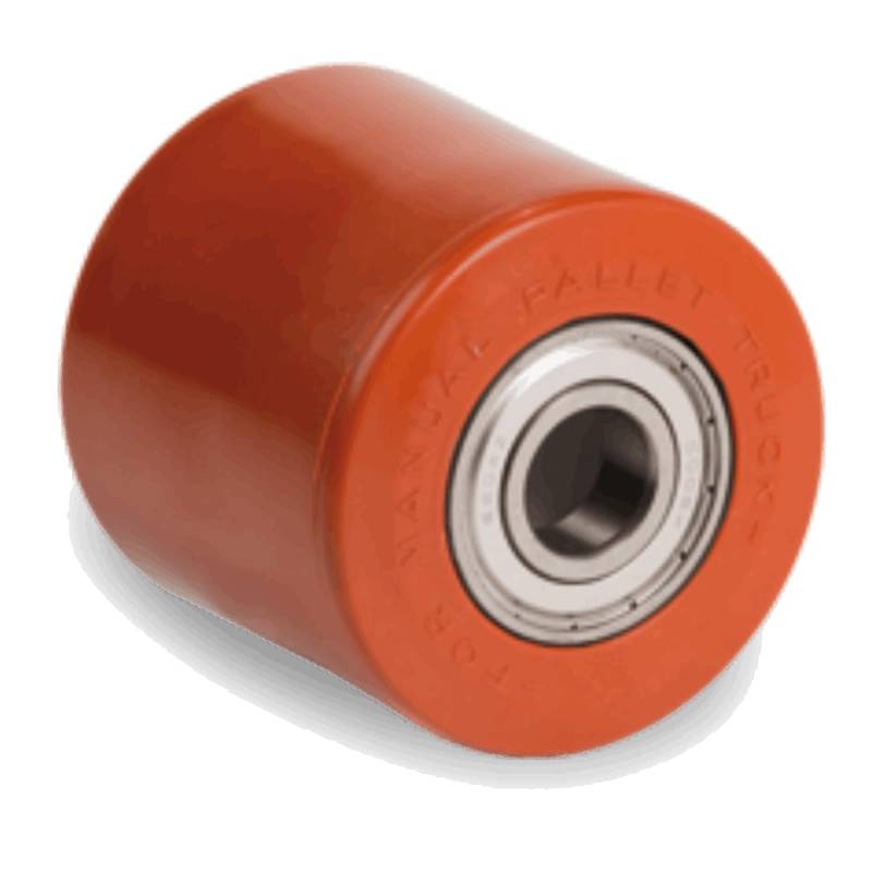 Hubwagenrolle Polyurethan auf Polyamidkern 82 x 70 mm Bohrung 20 Rolle mit Kugellager von Rollenladen24