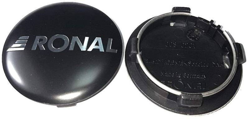 1x Original Ronal 64mm Nabendeckel Nabenkappe Schwarz Matt Center Cap Deckel Felgendeckel von Ronal