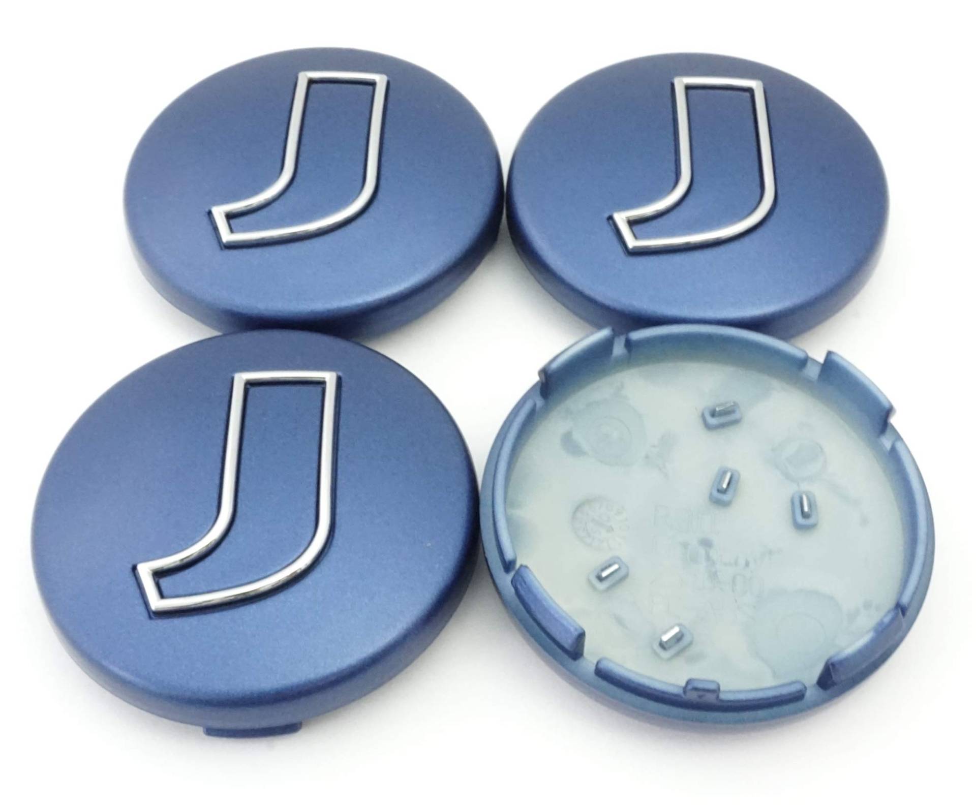 4x Original Rondell Nabendeckel ROD Felgendeckel Kappe Metallic Blau 60mm 2570-00 von Rondell