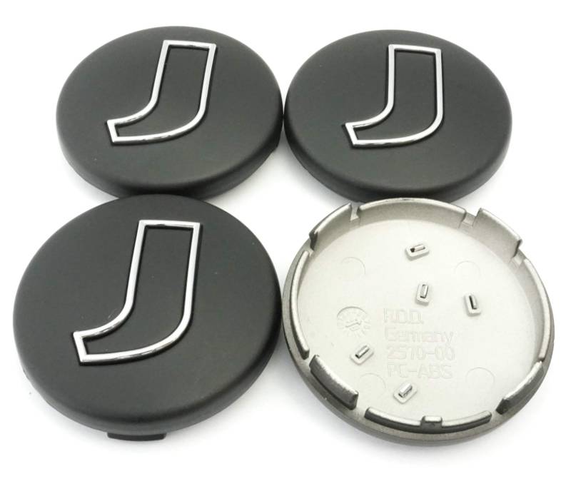 4xOriginal Rondell Nabendeckel Rod Felgendeckel Nabenkappe Schwarz Matt 60mm 2570-00 von RONDELL