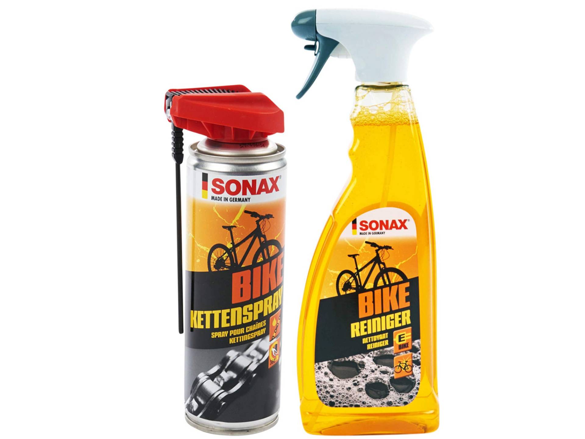 Sonax Bike Reiniger, 750ml + Sonax Bike Kettenspray m. Easy-Spray, 300ml, SET Sonax Bike Reiniger, 750ml + Sonax Bike Kettenspray m. Easy-Spray, 300ml, SET von Rondell
