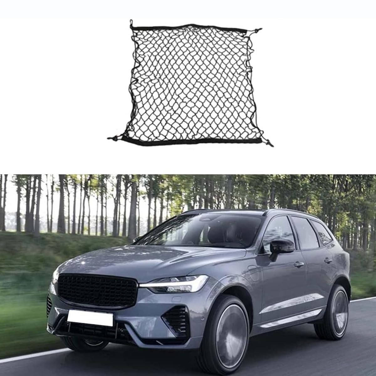 Rongliu Kofferraumnetz Gepäcknetz Auto für Volvo XC60 2018-2023, Verstellbar ausziehbares Aufbewahrungsnetz Ladungssicherung für Kofferraum aus Nylon, Schwarz, 5 cm Maschenöffnung Rongliu Kofferraumnetz Gepäcknetz Auto für Volvo XC60 2018-2023, Verstellbar ausziehbares Aufbewahrungsnetz Ladungssicherung für Kofferraum aus Nylon, Schwarz, 5 cm Maschenöffnung von Rongliu