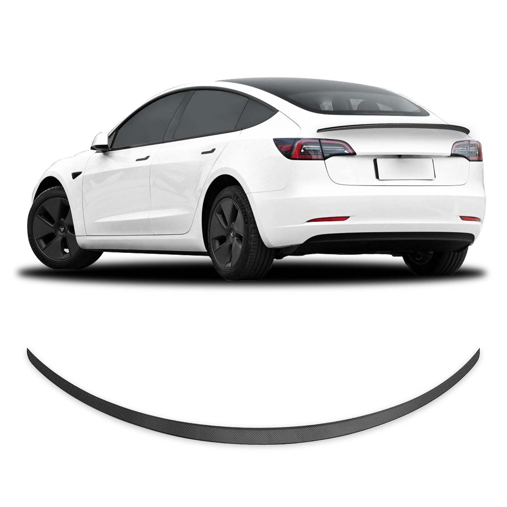 Rongxu auto Fit Tesla Model 3 Spoiler Heckspoiler Flügel 2017-2023 Tesla Model 3 Hecktrunk Lip, Carbon Matt Schwarz Sportliches Aussehen Tesla Model 3 Zubehör Kofferraumspoiler Rongxu auto Fit Tesla Model 3 Spoiler Heckspoiler Flügel 2017-2023 Tesla Model 3 Hecktrunk Lip, Carbon Matt Schwarz Sportliches Aussehen Tesla Model 3 Zubehör Kofferraumspoiler von Rongxu auto