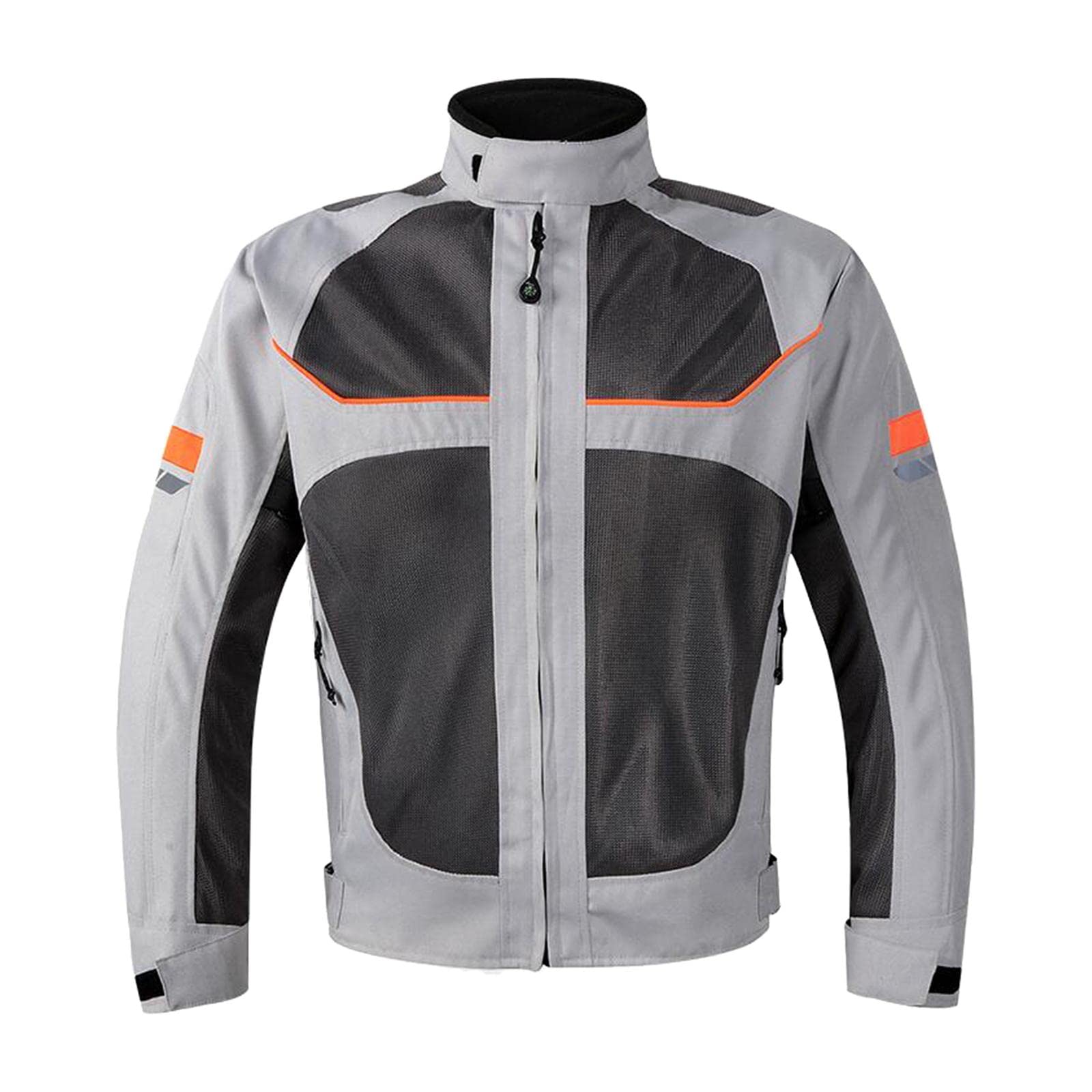 Ronyme Motorrad-Reitjacke Motocross-Jacke Aufprallschutz Reflektierender atmungsaktiver Mesh-Schutzmantel für Motorradfahren im Sommer, grau 2XL Ronyme Motorrad-Reitjacke Motocross-Jacke Aufprallschutz Reflektierender atmungsaktiver Mesh-Schutzmantel für Motorradfahren im Sommer, grau 2XL von Ronyme