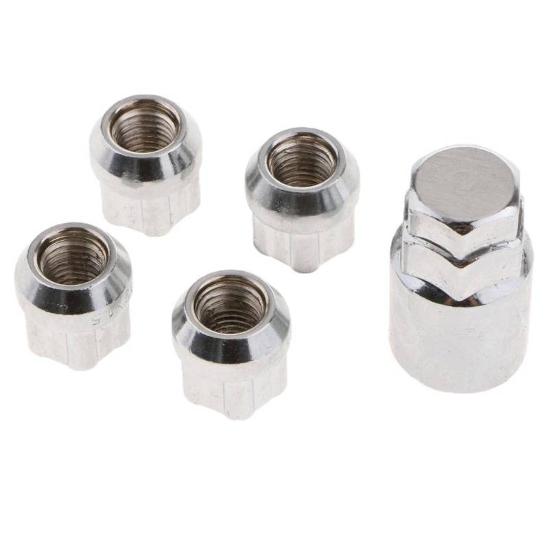 Ronyme Sicherheit Anti Diebstahl BOLZENMUTTERN 4 MUTTERN + 1 Hauptpunkt, Key M12X1.5 für, von Ronyme