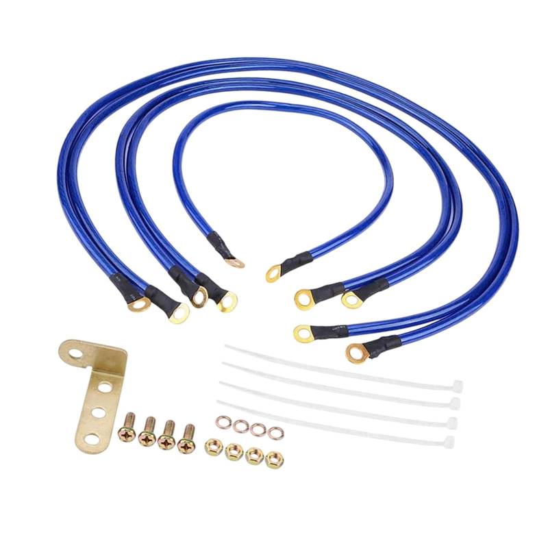 Ronyme Universal Car Grounding Draht Kit Automobilzubehör Multifunktional Sturdy Einfach Auto Cable System PVC Installieren Sie einfach von Ronyme