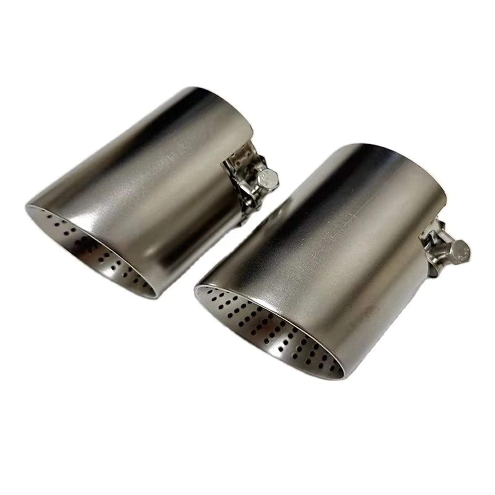 Auto Auspuff Endrohr 1 Stück Auspuffdüse aus mattem Edelstahl, Länge 120 mm, großer Durchmesser 101 mm, 114 mm, offener Auto-Schalldämpfer Auto Auspuffrohr(67mm-101mm) von Ropaix