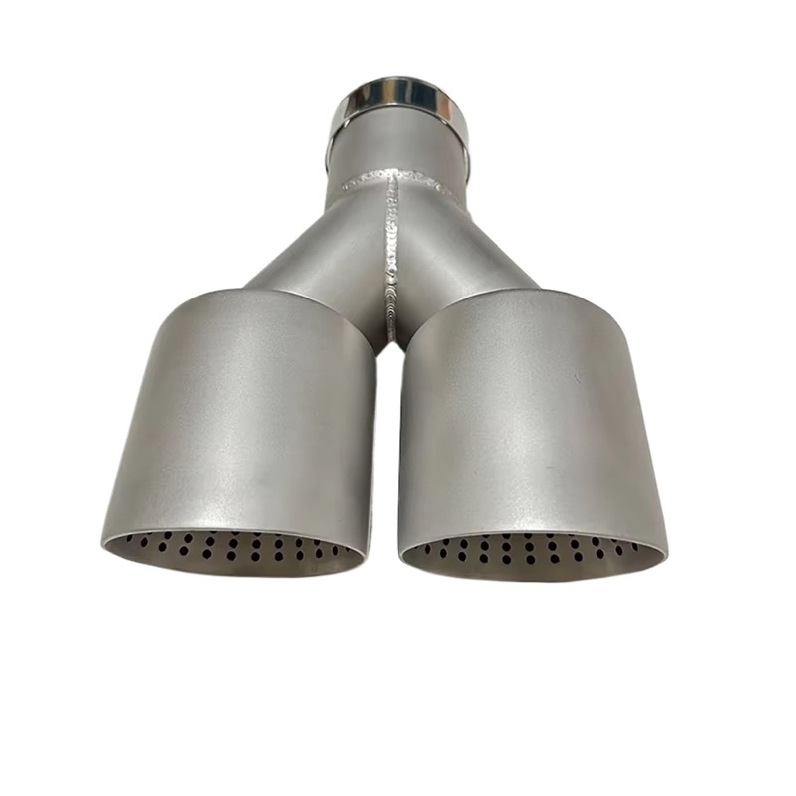 Auto Auspuff Endrohr 1 stück Auto Zubehör Auspuffrohr Edelstahl Sandgestrahlt Schwanz Throat Schalldämpfer Y Typ Doppel Outlet Flush Große Kaliber Auto Auspuffrohr(77mm-101mm) von Ropaix