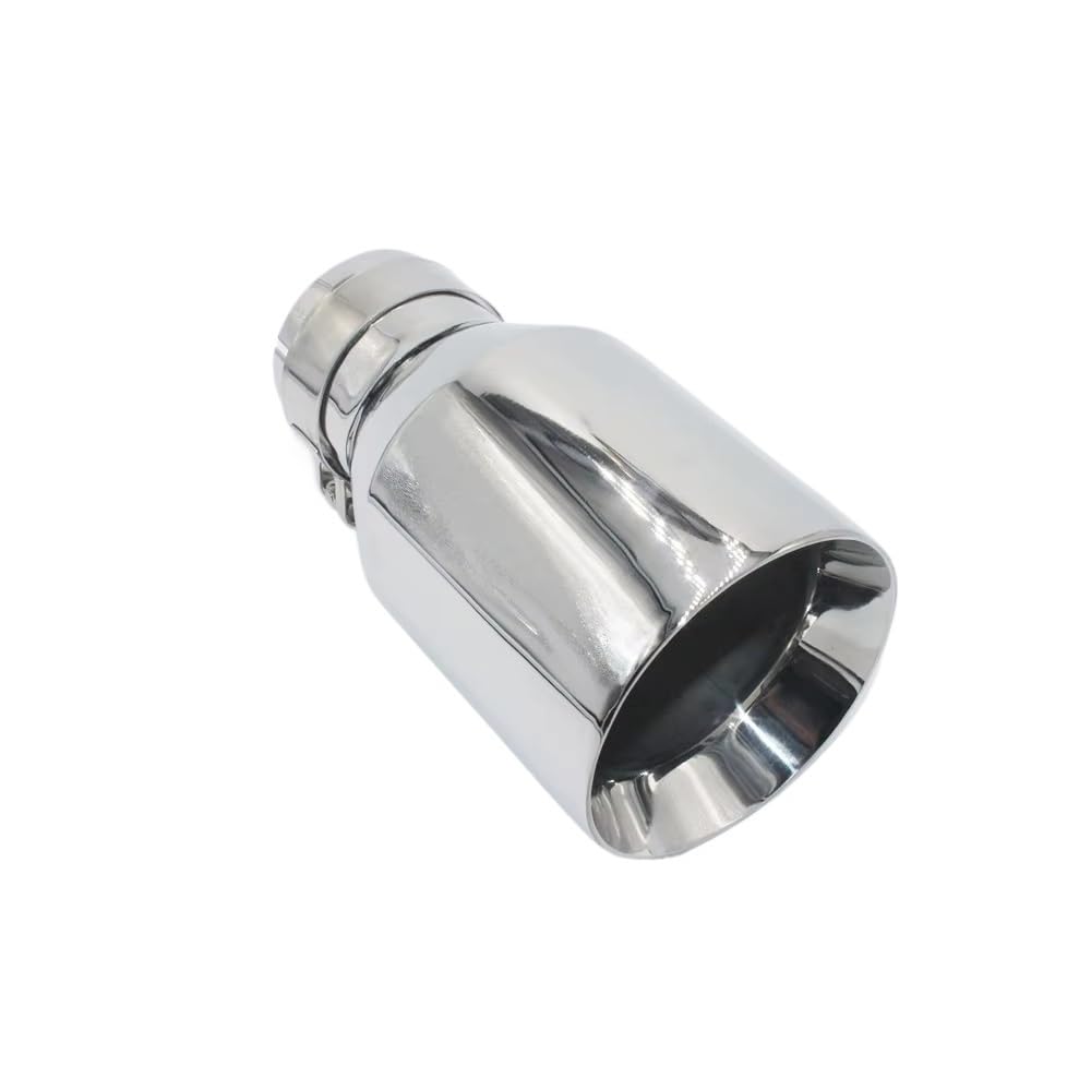 Auto Auspuff Endrohr 1 stück Universal Auto Auspuff Spitze Edelstahl Rohr Chrome Trim Modifizierte Auto Schwanz Kehle Liner Rohr Auto Auspuffrohr(63MM IN 89MM Out) von Ropaix